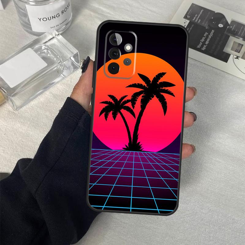 Retrowave Neon Palms Tree Case For Samsung Galaxy A54 A34 A14 A36 A56 A06 A13 A53 A32 A12 A22 A52 A35 A17 A16 A55 A15
