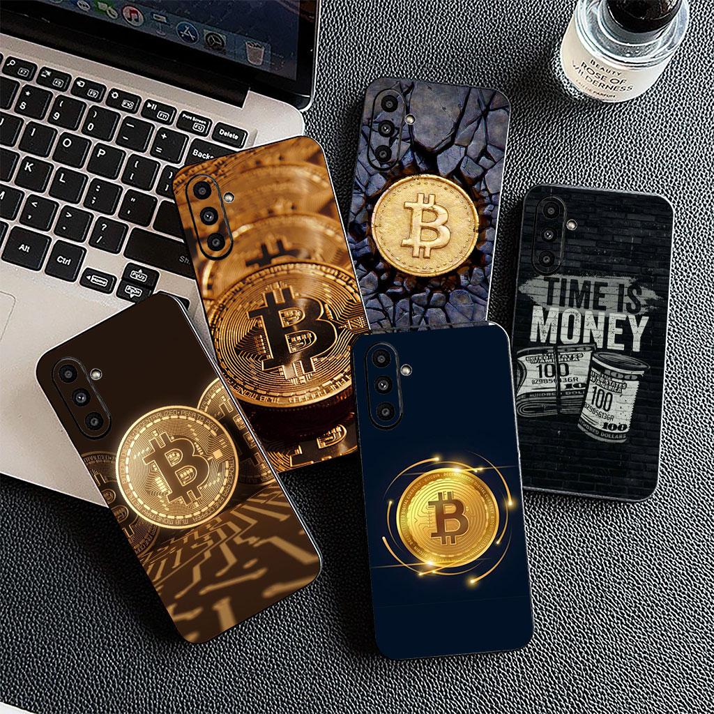 Cover for Samsung Galaxy S22 S21 S20 FE Ultra Plus A35 A36 A55 A37 A33 A34 A57 Coque Phone Case Bitcoin BTC Money 100 Dollars