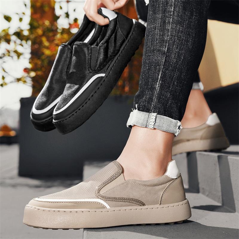 Fashion 2025 Summer New Breathable Mesh Cloth Shoes Lightweight Men's Canvas Casual Shoes Mesh Surface Light Luxury Cloth Shoes