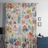 Mushrooms Plants Hand Drawn Watercolor Retro Tulle Window Curtains for Bedroom Luxury Home Drapes In Living Room Chiffon Panels