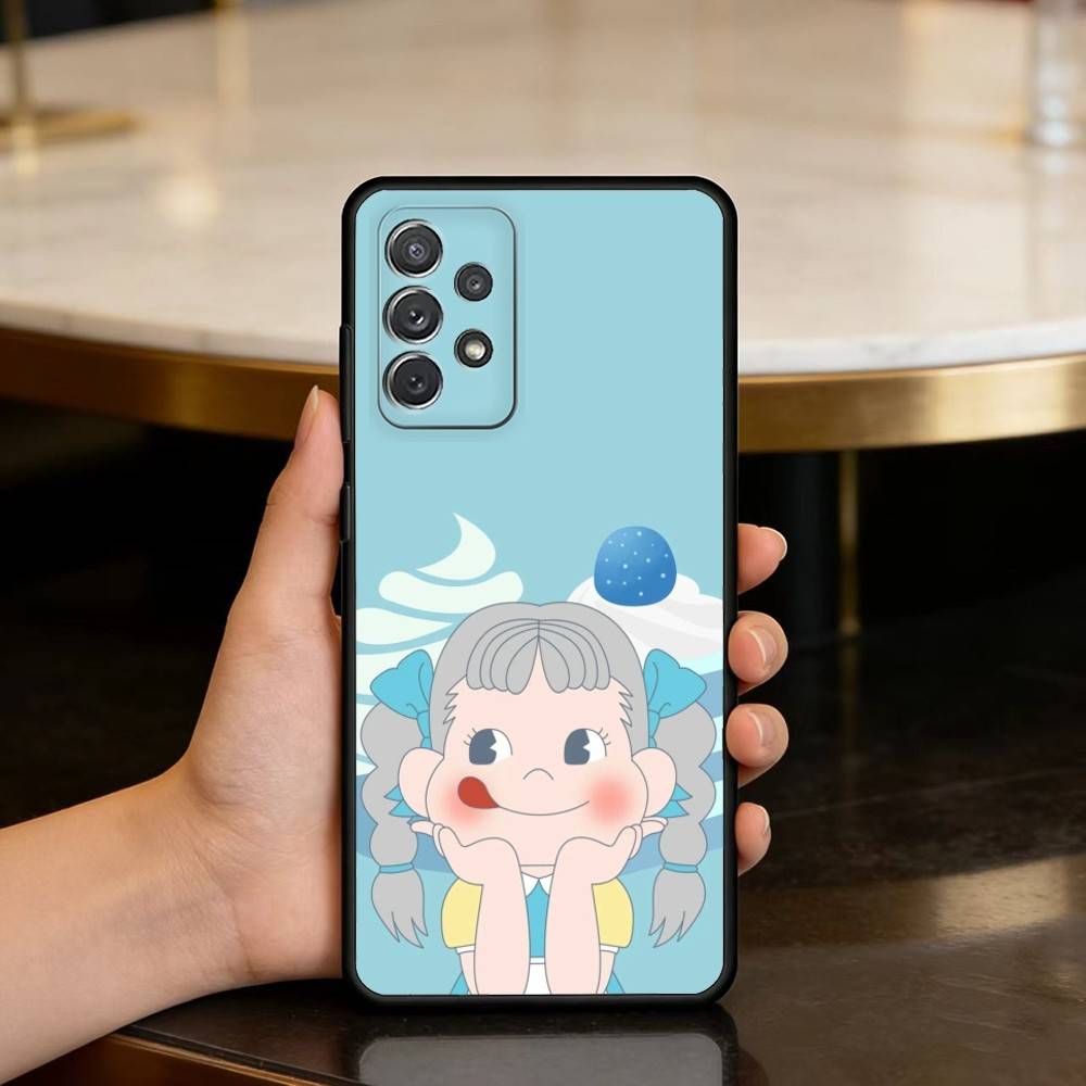 F-Fujiya-Milkys-Peko-C-Chan Soft Silicone Black Cover Phone Case For Samsung Galaxy A73,A72,A71,A70,A53,A52,A51