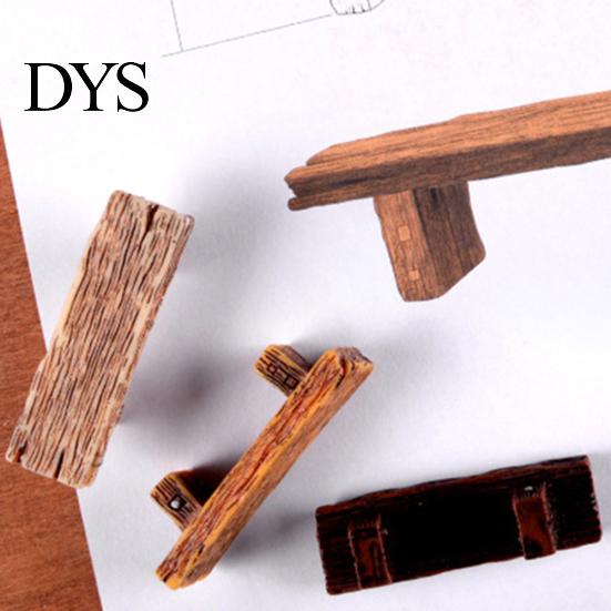 Micro Landscape Romantic Craft Resin Double Stool Bench Garden Figurine Decor