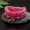 Bohemian Handmade Braided Resin Beaded Bracelets For Women Summer Colorful Natural Stone Geometric Chain Bangle Girls Jewelry