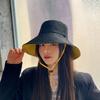 Double-sided bucket hat big eaves sun hat foldable summer travel vacation sun hat
