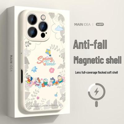 XP Etui na iPhone'a z płynnego silikonu z magnesem Shin-chan