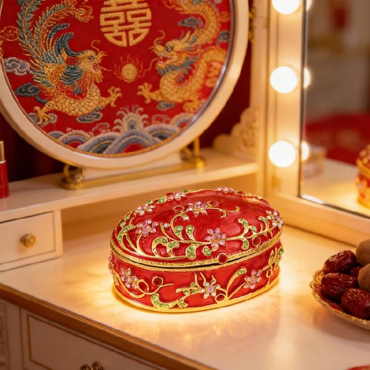 Classical Zinc Alloy Jewelry Organizers With Secure Closure And Ample Space Decorative Jewelry Box For All Your Accessories