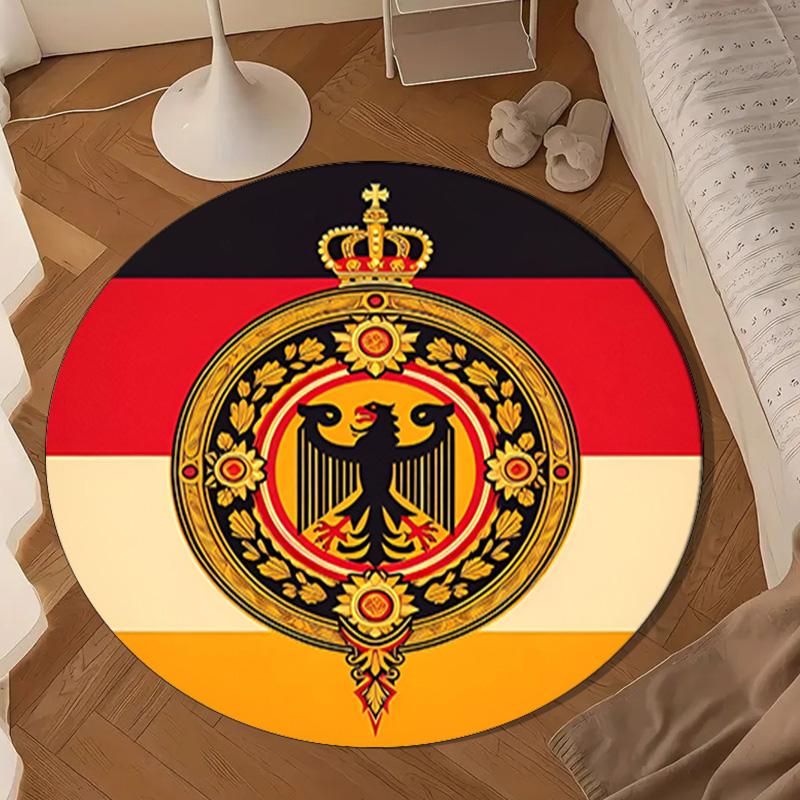 Germany Coat Of Arms Design Round mat Home Decor, Chair rug For livingroom,Bedroom, doormat home decor Birthday Gift Christmas Gifts