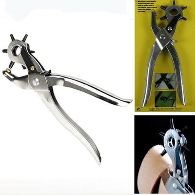 Punch Pliers Leather, PVC, Faux Leather with 6 Different Holes
