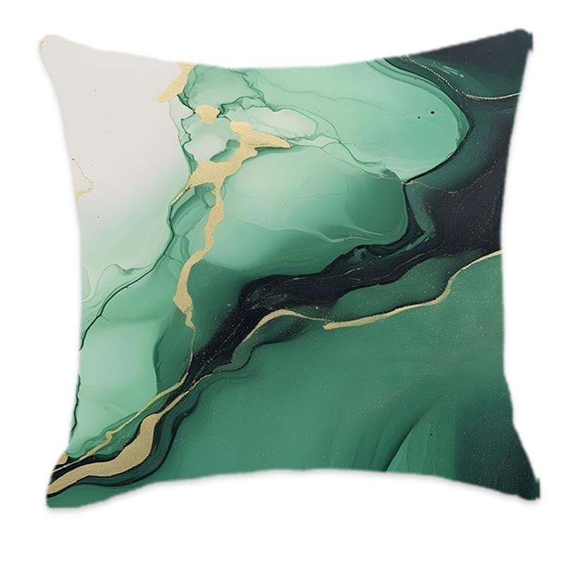 New Green Marble Gilt Series Pillows, Comfortable and Soft, Car Home, Bedroom, Bedside Pillows, Cushions