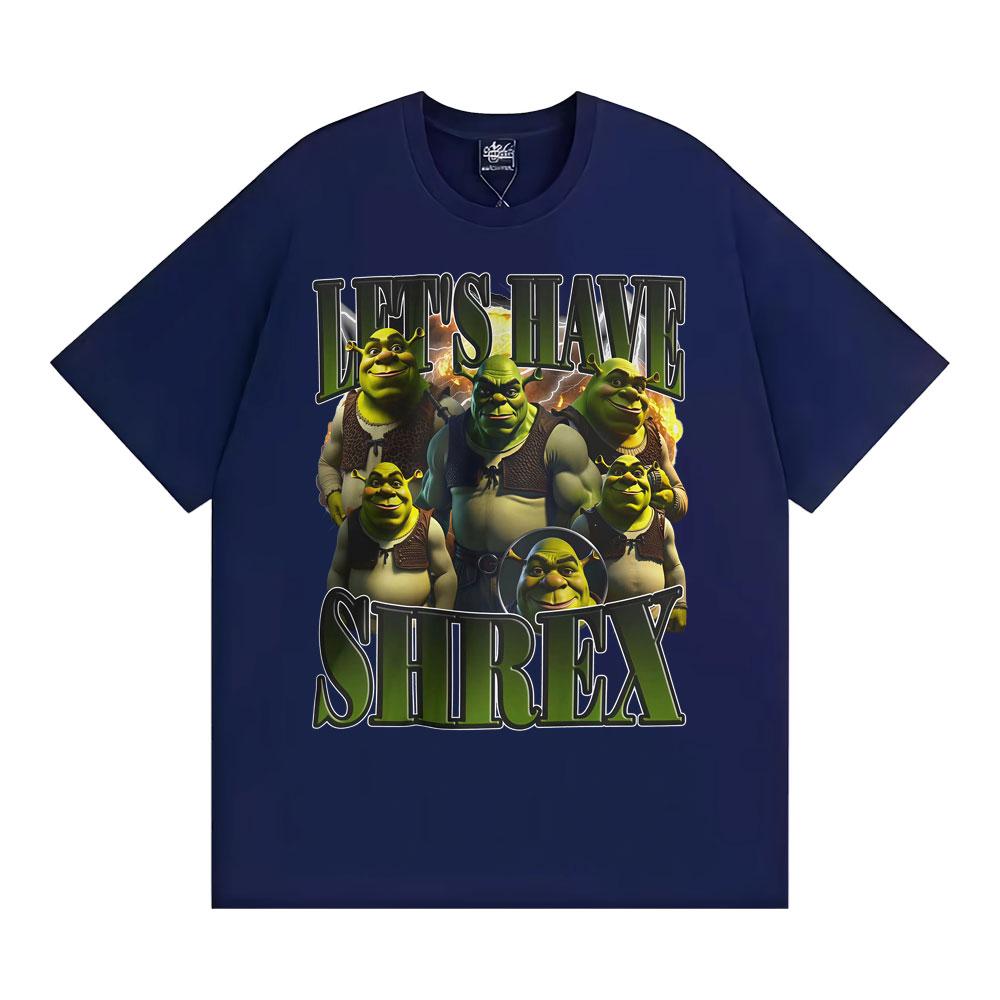 Divertente Facciamo Shrex Shrek Grafica Meme Maglietta Unisex Moda Donna Vintage Manica Corta Magliette Cotone Larga Oversize Maglietta