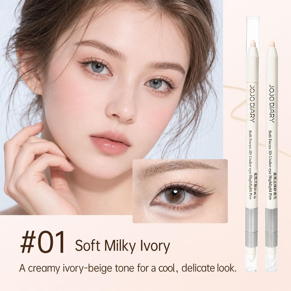 Soft focus three-dimensional silkworm pen shadow brightening two-in-one natural three-dimensional makeup easy-to-color silkworm pen