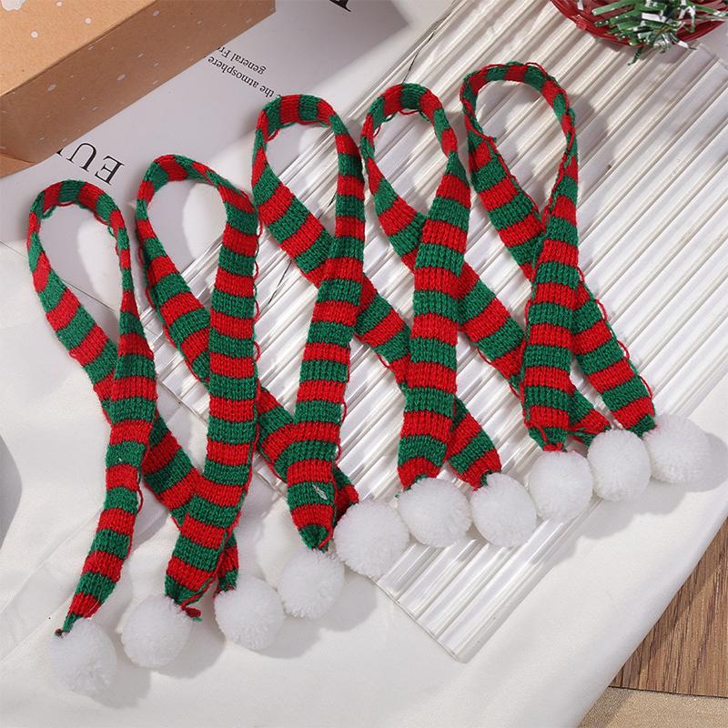 1-10pcs Christmas Doll Mini Finger Wool Hat Scarfs DIY Doll Packaging Accessories Decoration Wine Bottle Activity Scene Props