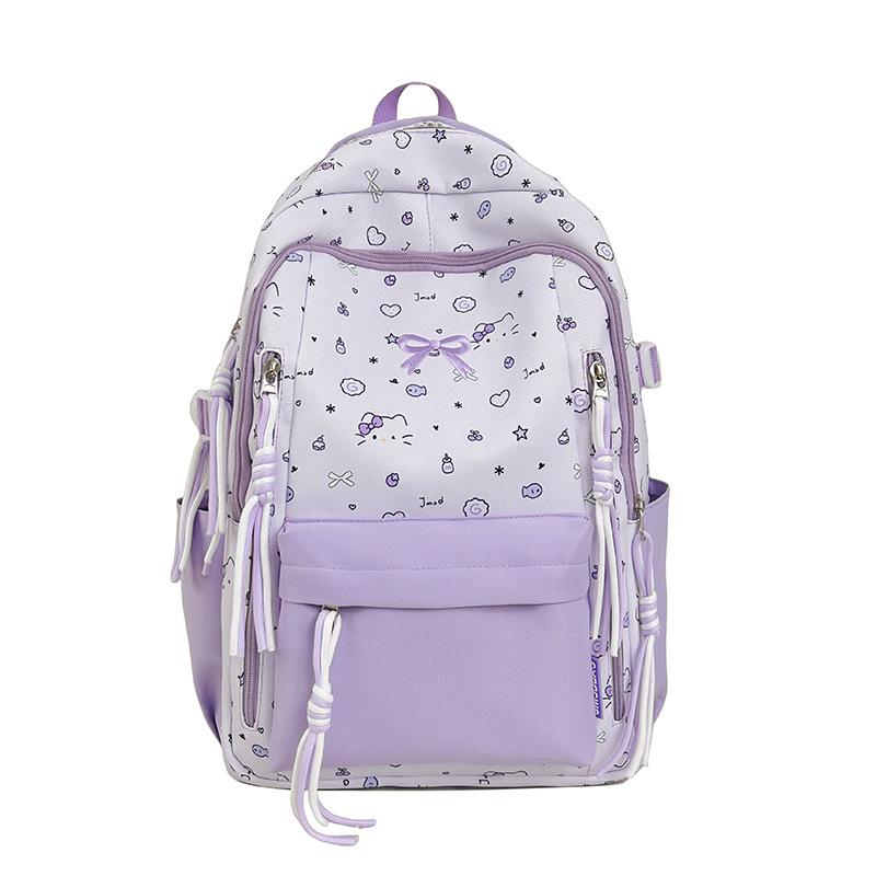 Schoolbag new high-value Japanese fresh and sweet literary and cute butterfly backpack junior high school students lightweight travel backpack