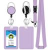 Colorful Lanyard Neck Strap Retractable Buckle Work Badge Holder Employee Badge Chest Card Bus Card Holder Factory Badge