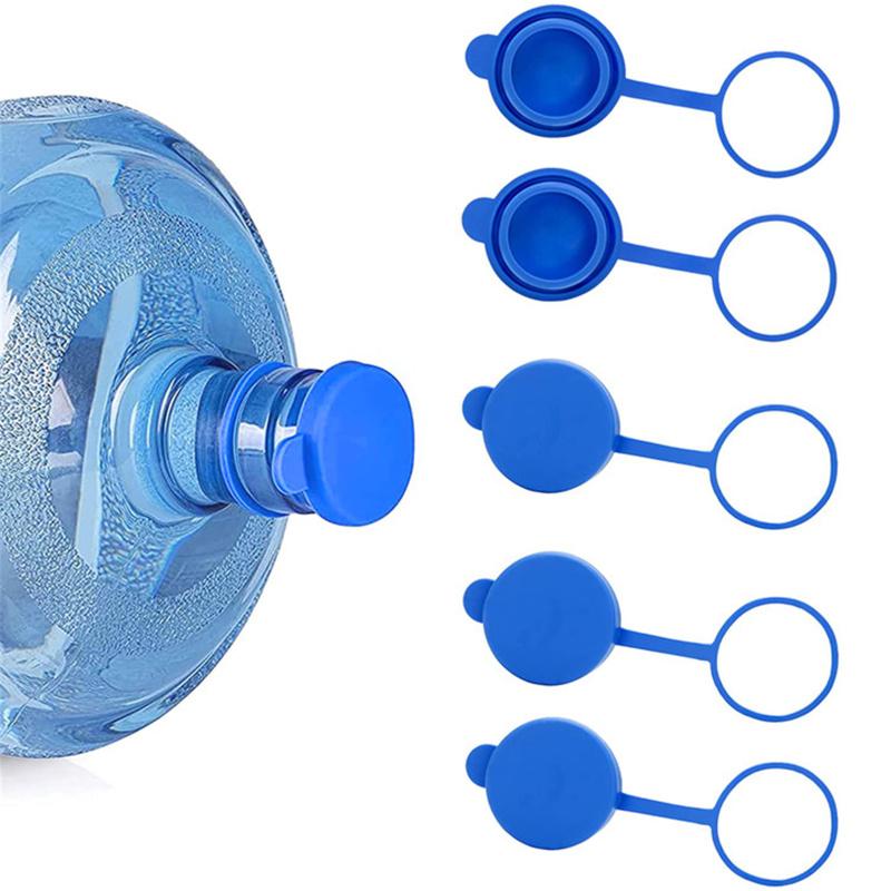 Silicone Water Bottle Caps Reusable Removable Splash Proof Water Jug Caps Top Lid Fits 55mm Jug