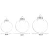 6Pcs PET Clear Plastic Christmas Ball Fillable Plastic Bauble Xmas Tree Hanging Ornaments  Wedding