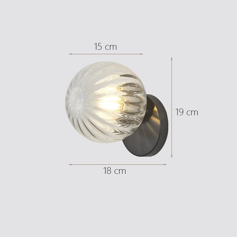 LED Wall Lamps Lighting with Glass Ball for Bedroom Living Room Indoor Wall Lights for Aisle Corridor Interior Wall Sconce