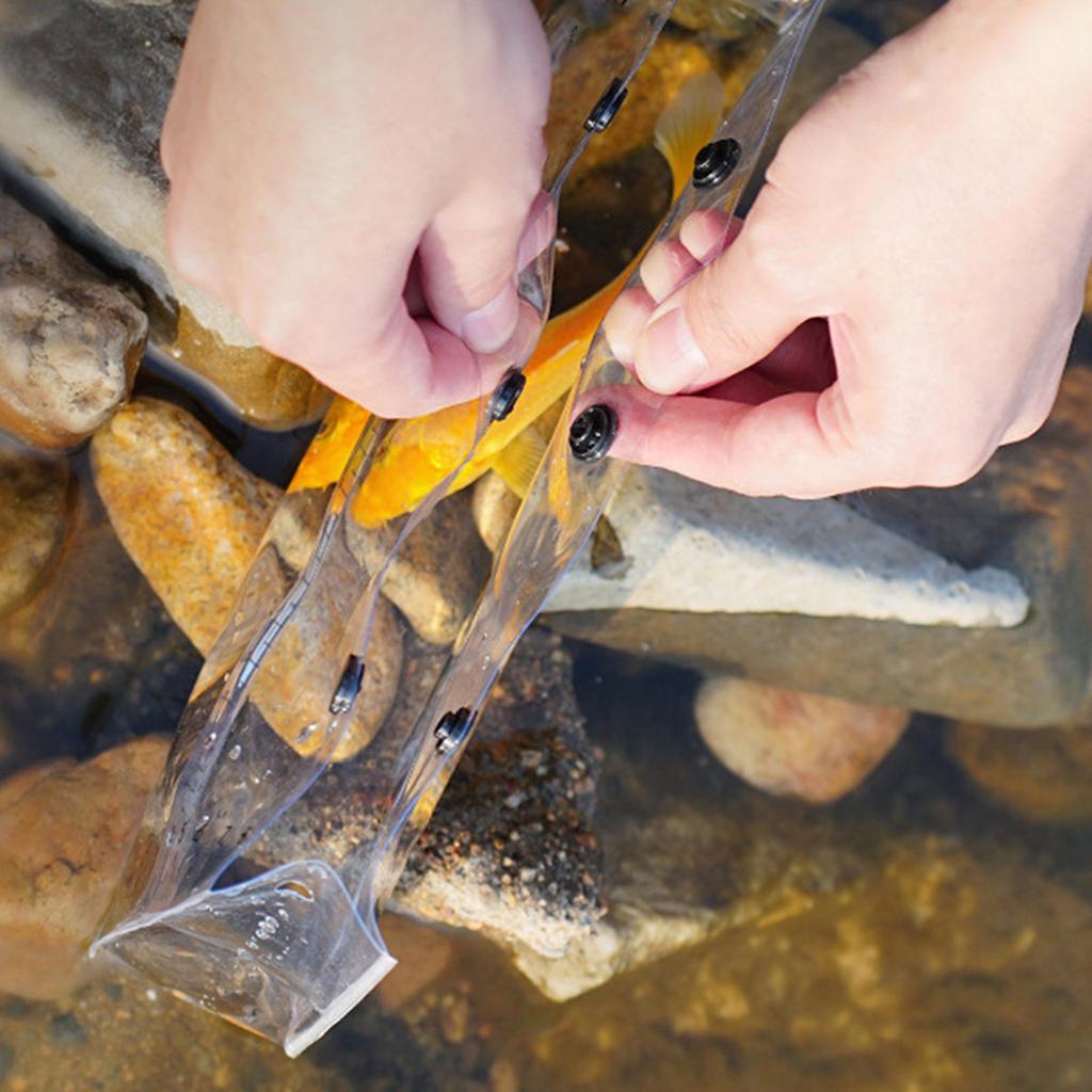 Outdoor Lure Fishing Bag Live Fish Observation Bag Clear Fish Weigh Bag Container for Storing and Transporting