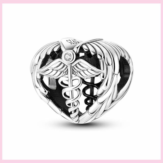 

925 серебряных бусинок с голубыми глазами, светящихся в темноте, подвесок-светлячков для браслета, подвесок, ювелирных изделий