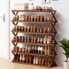 Compact Wooden Shoe Storage Rack: Multi-Layer, Dustproof Shoe Cabinet for Dorm or Entryway