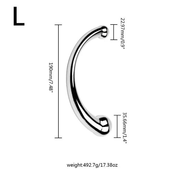 Double Ended Anal Hook Butt Plug Stainless Steel G Spot Wand Prostate Massage Stick Vagina Stimulator Sex Toys for Men Women 18+