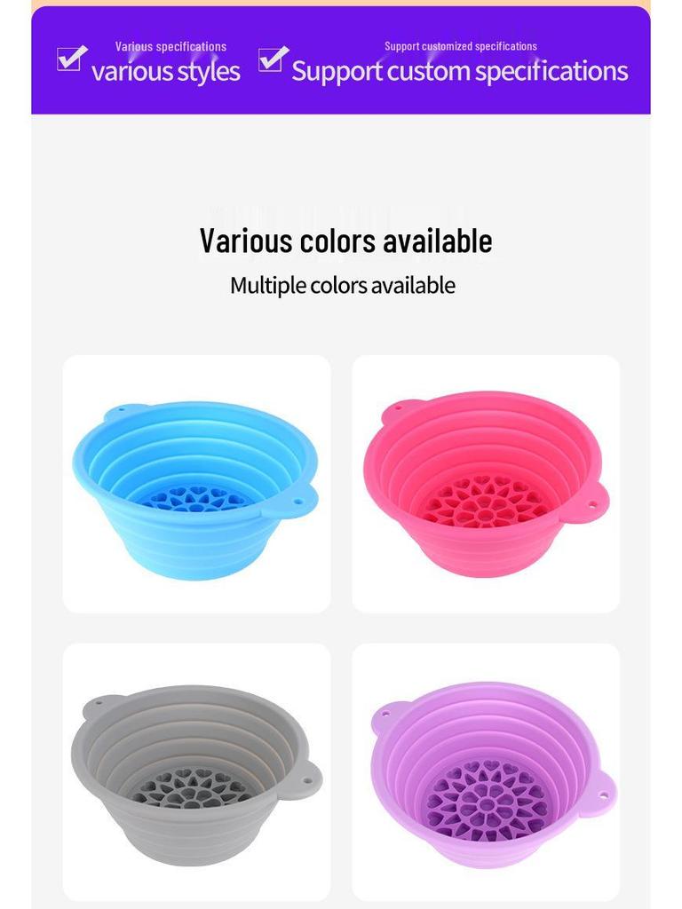 Silicone Folding Ice Pack Face Wash Basin for Travel and Outdoor Use