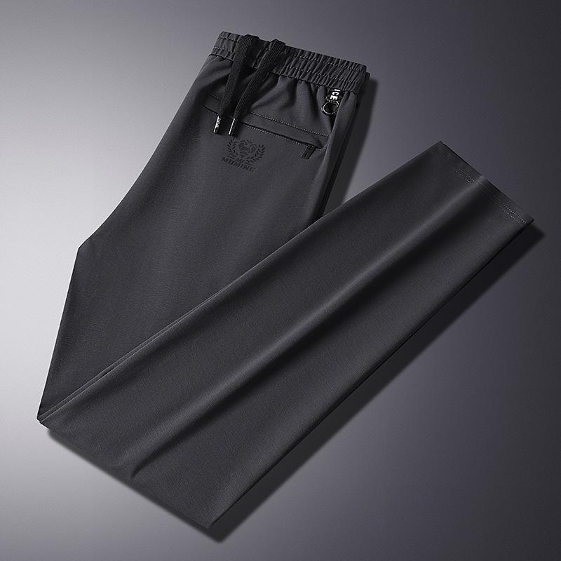 Winter Fleece Casual Pants Men's Loose Plus Size Straight Pants