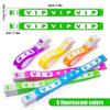 100Pcs Vip Neon Paper Bracelets Fluorescent Waterproof Disposable Bracelets Tamper-Proof For Parties, Music Festivals & Events