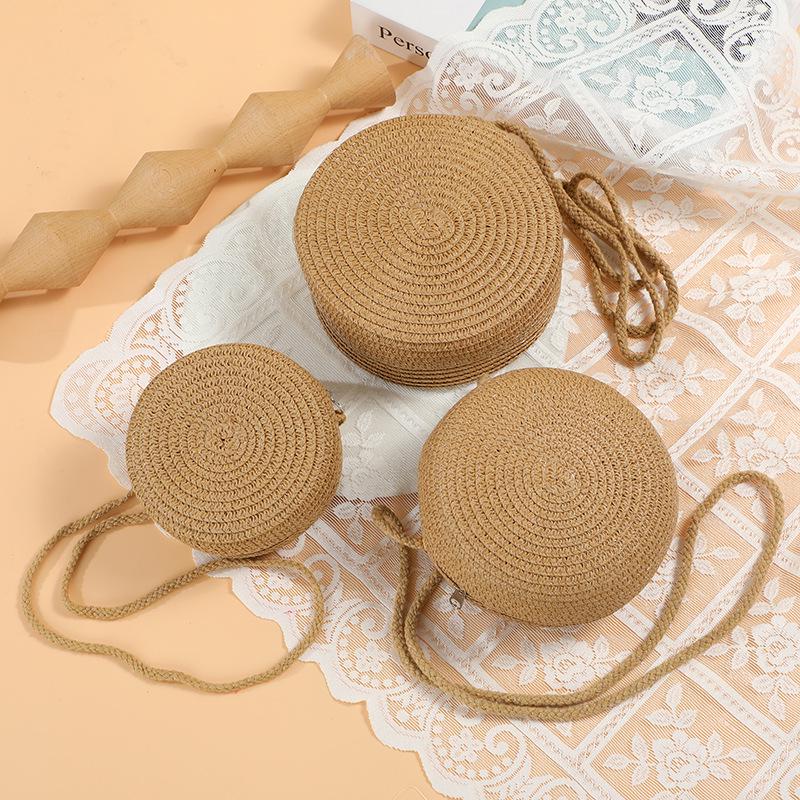 2025 Women s Handmade Straw Crossbody Beach Bag with Floral Design 12cm Mini