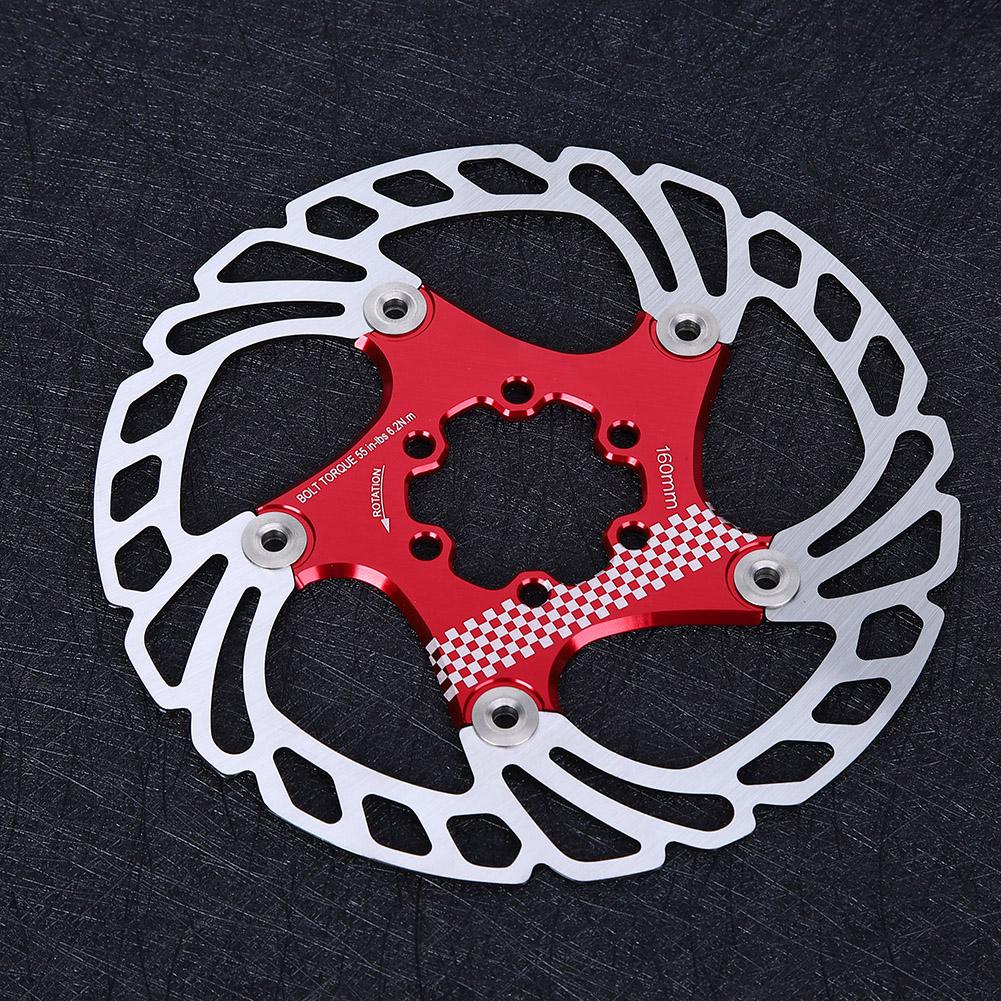 Disc Flotant Șase 160mm Disc de Frână Bicicletă de Munte Accesoriu Ciclism(Negru argintiu )