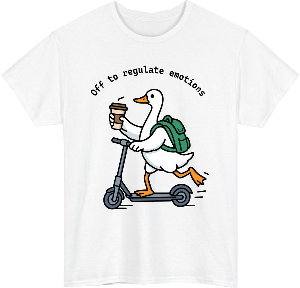 Off to Regulate Emotions Duck TShirt Unisextal Health Teacher Counselor Tee Top