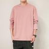 Men Long Sleeve Cotton Top Breathable Fabric Regular Fit Solid Colors Casual Wear