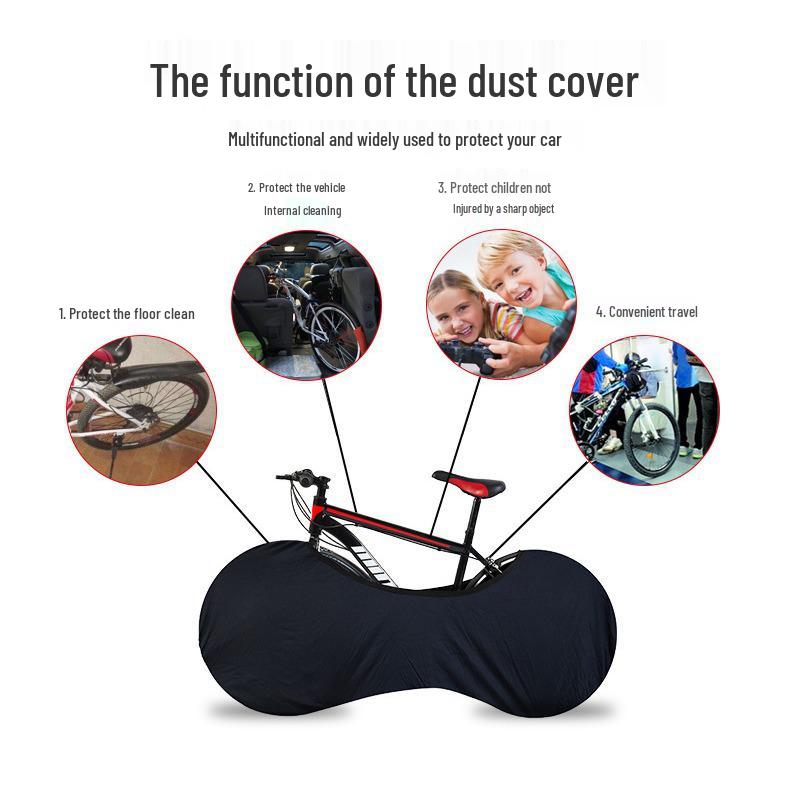 Skyddshölje för hjul på mountainbike och landsvägscykel mot damm och sol