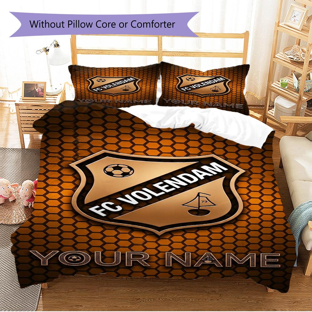 Name Custom FC Volendam Pattern Bedding Set Quilt Cover Pillowcase Home Decor Gift (1 * duvet cover + 2 * pillowcase, without core)