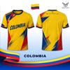 Neues Kolumbien Flaggenfarben Print Fußballtrikot Stadion Sport Training Atmungsaktives Fußball T-Shirt Herren Outdoor Freizeit Rundhals Oberteile
