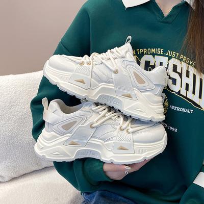 New Breathable Women's Casual Shoes Thick Sole Versatile Sports Shoes Soft Sole Fashion Running Shoes