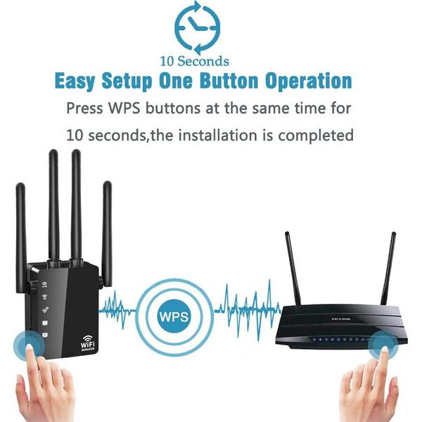 Upgrade 1200M 2.4G/5G Dual-band Wireless Wifi Signal Amplification Router Extender WiFi Repeater Router