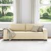 3 Seater Sofa Cream 220 X 77 X 82 Cm Fabric