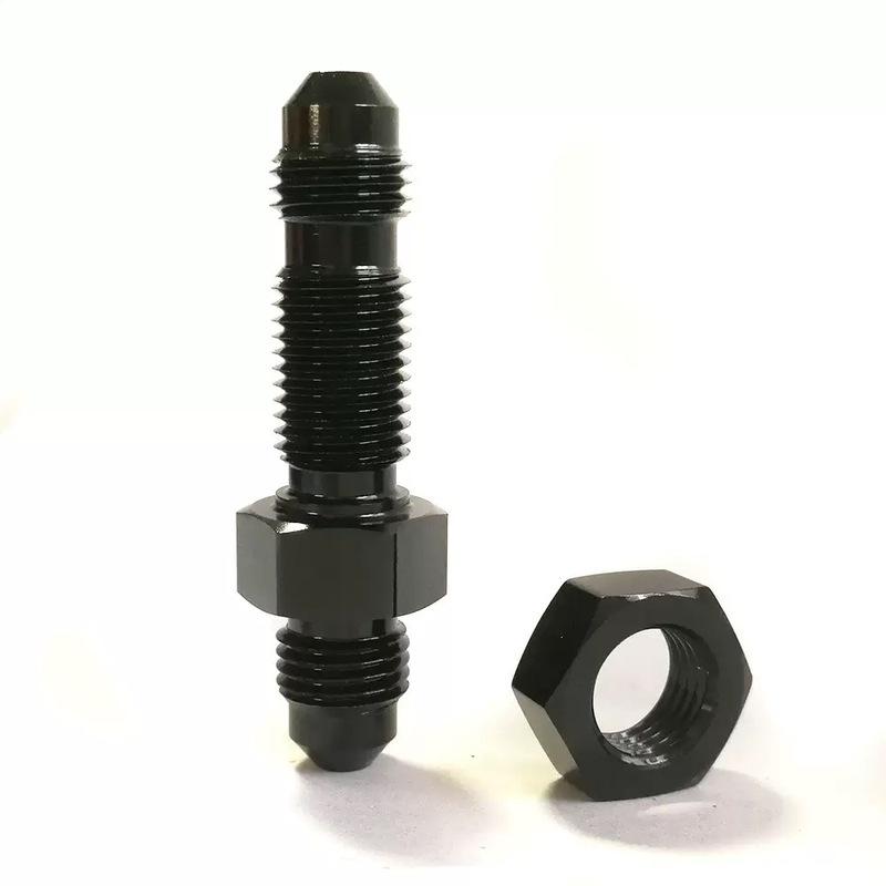 0-Degree AN6 AN8 AN10 AN4 Aluminum Alloy Radiator Oil Cooler Pipe through Wall Extension Joint Straight Nut Connector for Modifi