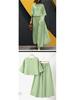 2026 Spring/Summer Women's Solid Color Short Sleeve Casual Loose Trousers Two-Piece Set