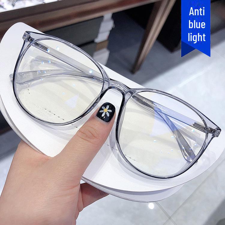 Ochelari de moda cu cadru mare pentru blocarea luminii albastre - stil celebritate, compatibili cu Rx pentru miopie.