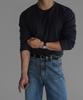 Baulopeulodeogteu Fine Ribbed Muscle Long Sleeve Knit Tee [Navy]