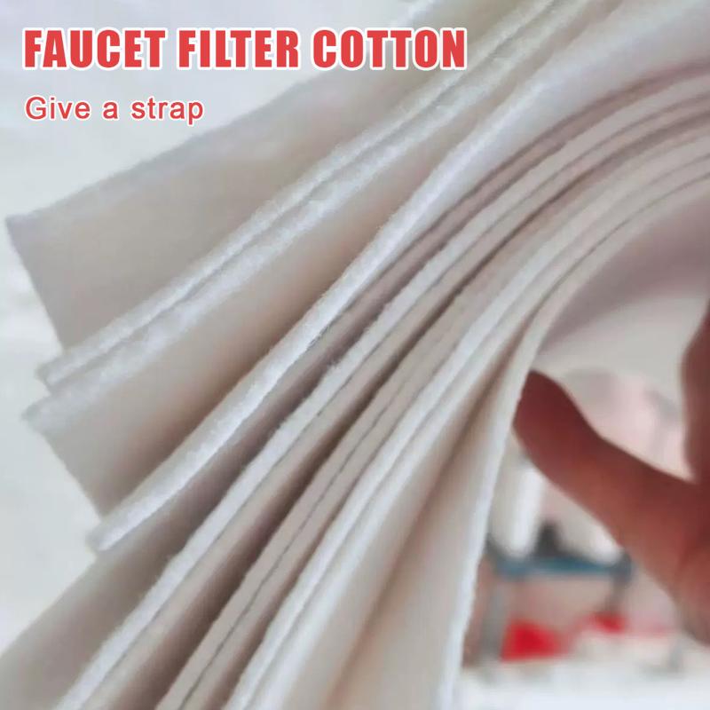 50 Stück Wasserhahnfilter Baumwolle Spritzschutz Entfernt Sand Filtert Wasserreinigung Socken mit T-Riemen Für Leitungswasser Rostentfernung