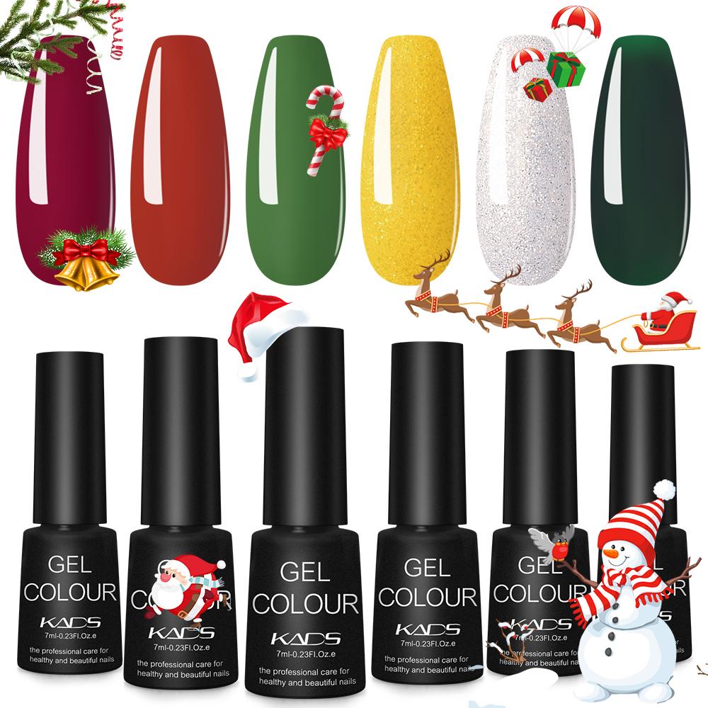 KADS 6pcs/Set Nail Gel Polish Nail Art UV Gel Nail Lacquer Top Coat Manicure Soak off Gel Nail Polish