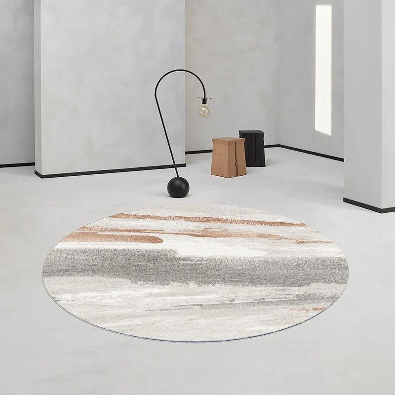 Light Luxury Round Carpet for Girls, Bedside Rugs, Children's Hanging Basket, Computer Chair Floor Mat, Bedroom, Living Room, Ho