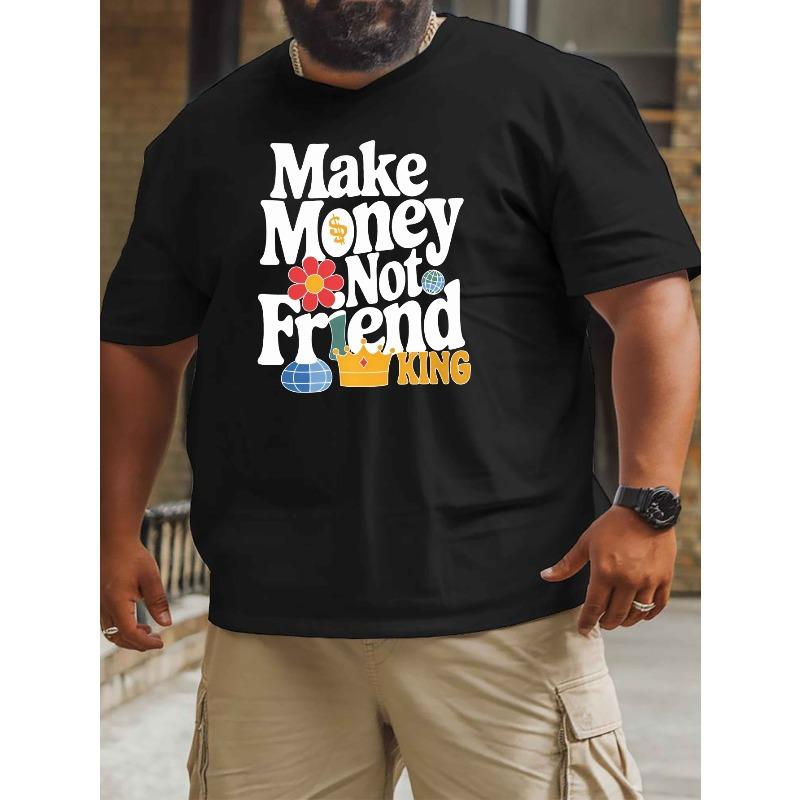 Generate Income Instead of Friendships with This New Oversized Short-Sleeve T-Shirt. It'S a Loose-Fitting, Stylish American Fashion Piece