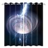 2pcs/set 3D Spacecraft Cabin Window Curtain Science Fiction Futurism Bedroom Living Room Decor Blackout Polyester Fabric Curtain
