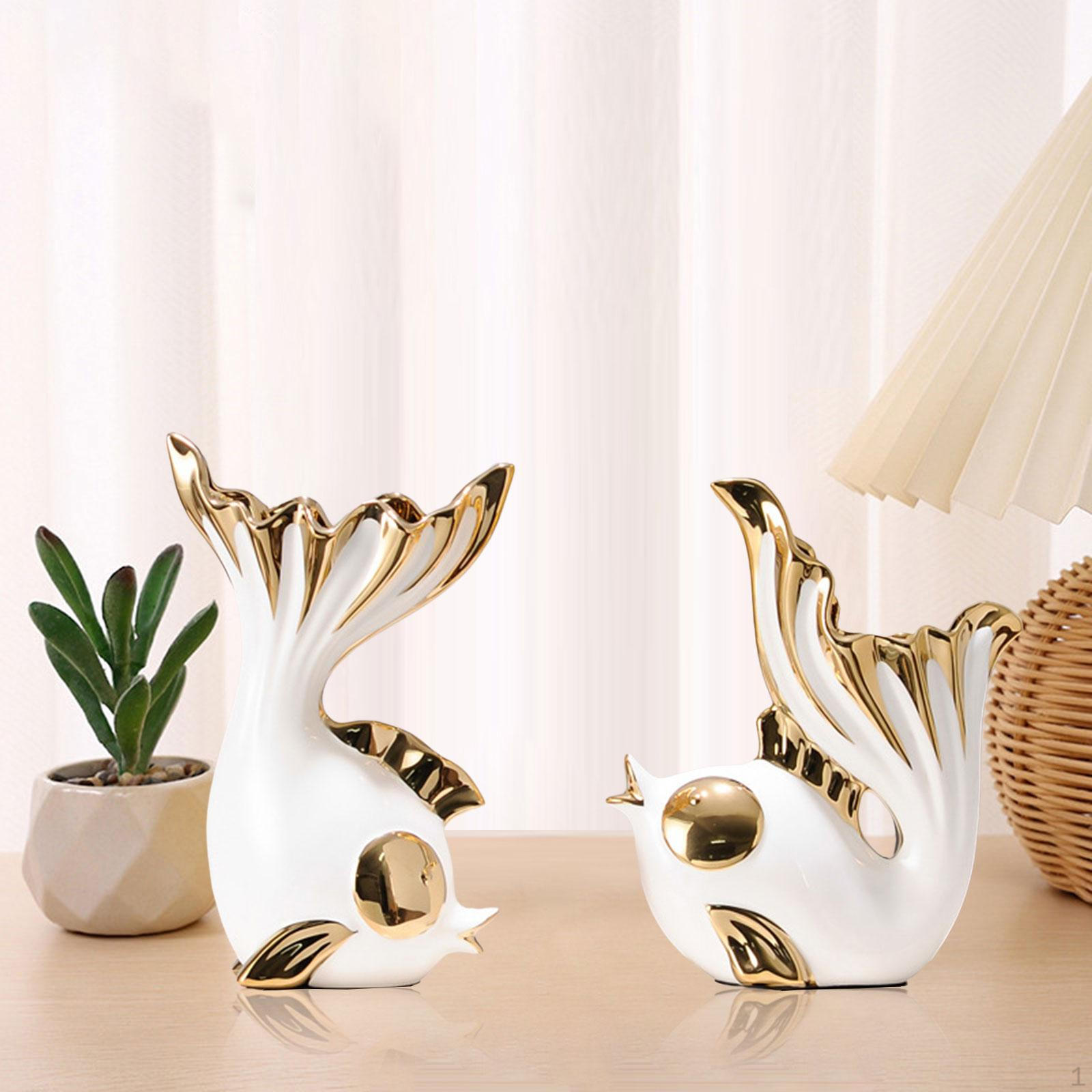 

2 шт. Цветочный горшок Статуя Декор Подарок Изысканная скульптура Садовые скульптуры для балкона отеля белый