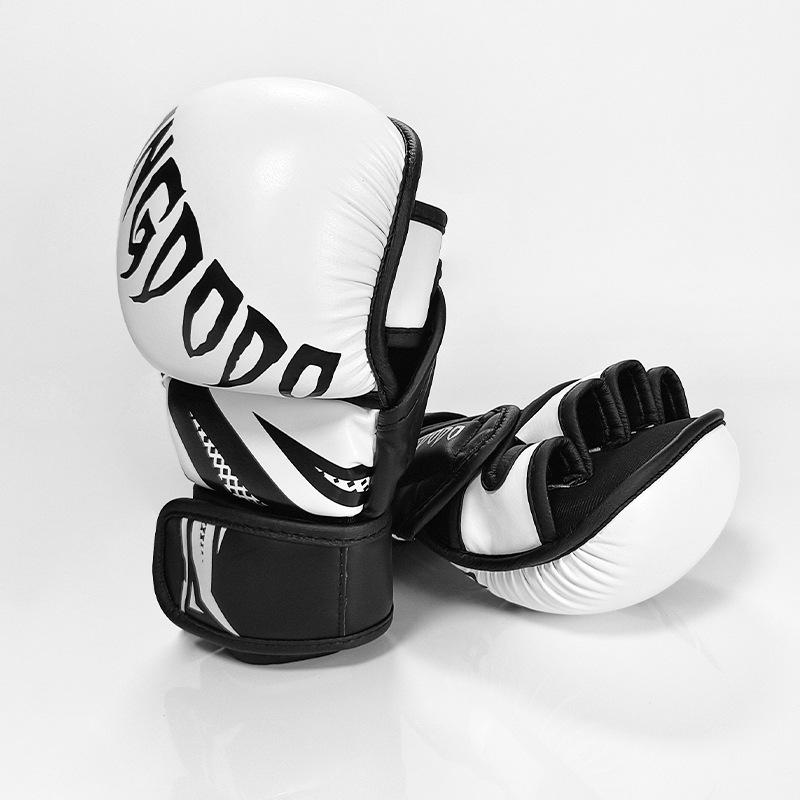 Professional MMA Boxing Gloves PU Leather MMA Fighting Martial Arts Boxing Gloves Karate Muay Thai Training Gloves Men Women Kid S белый