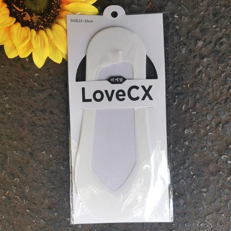 

Женские летние новые универсальные однотонные нескользящие невидимые носки-лодочки 1 pair белый